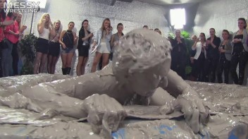 Muddy Wrestling: Fired Up Eurobabes Bring On The Mess - Audience Gets It! Screencap 58 on www.sinx.com