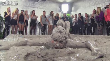 Muddy Wrestling: Fired Up Eurobabes Bring On The Mess - Audience Gets It! Screencap 83 on www.sinx.com