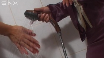 Soaked Through Satin In Fully Clothed Shower Screencap 22 on www.sinx.com