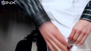 Blonde's Big Tits Burst Out Of Shredded Shirt - Cam 2 Screencap 11 on www.sinx.com