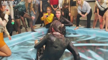 Messy Wrestling: Oil 'Em Up And Watch The Slimy Show X2!! 2 Audience Fights!!! Screencap 53 on www.sinx.com