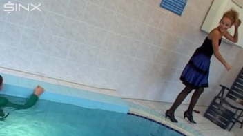Pool Fun For Satin Clad Babes Screencap 27 on www.sinx.com