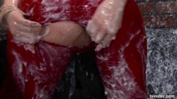 Lady in red covered in cum Screencap 49 on www.sinx.com