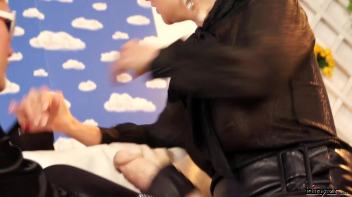 Babes In Black Splattered In White Screencap 21 on www.sinx.com