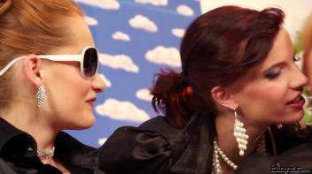 Babes In Black Splattered In White Screencap 4 on www.sinx.com