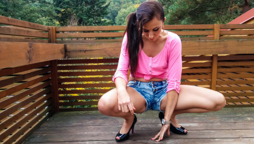 Latest deal - Cute Brunette Is Caught Wetting Her Hotpants