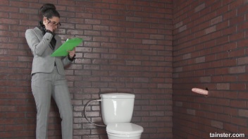 Bathroom Inspection Gets Blasted Away By Spunk! Screencap 6 on www.sinx.com