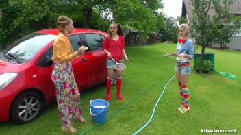 Country Chicks' Hog-Wild Wetlook Car Wash Screencap 9 on www.sinx.com