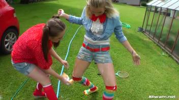 Country Chicks' Hog-Wild Wetlook Car Wash Screencap 16 on www.sinx.com