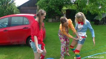 Country Chicks' Hog-Wild Wetlook Car Wash Screencap 25 on www.sinx.com