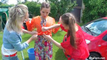 Country Chicks' Hog-Wild Wetlook Car Wash Screencap 42 on www.sinx.com