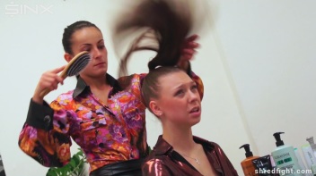 Temperamental Babes Hair Pulling Pillow Fight - Cam 2 Screencap 13 on www.sinx.com