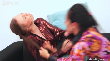 Temperamental Babes Hair Pulling Pillow Fight - Cam 2 Screencap 18 on www.sinx.com