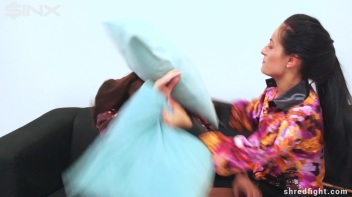 Temperamental Babes Hair Pulling Pillow Fight - Cam 2 Screencap 19 on www.sinx.com