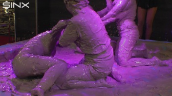 Referee Gets Wrestled Into The Mud During Match Screencap 41 on www.sinx.com