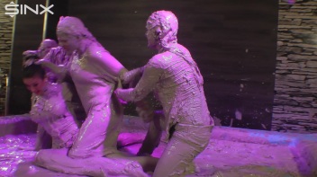 Referee Gets Wrestled Into The Mud During Match Screencap 64 on www.sinx.com