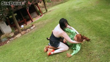 Pretty Pantiless Peeing Babes In The Park Screencap 71 on www.sinx.com