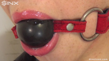 Ballgagged Babe Excessively Drools Down Her Clothes Screencap 37 on www.sinx.com