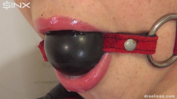 Ballgagged Babe Excessively Drools Down Her Clothes Screencap 39 on www.sinx.com