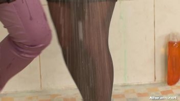 Fully Clothed Wetlook Shower Bunnies Screencap 22 on www.sinx.com