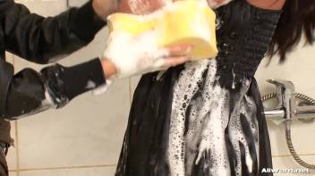 Fully Clothed Wetlook Shower Bunnies Screencap 52 on www.sinx.com