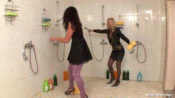 Fully Clothed Wetlook Shower Bunnies Screencap 7 on www.sinx.com