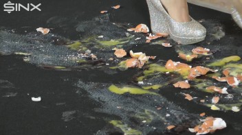 Egg Trampling Leaves Babes With Messy Heels Screencap 24 on www.sinx.com