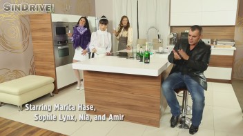 Teaching Asian Maid Marica Hase About High-Class Ass To Mouth Group Sex Screencap 2 on www.sinx.com