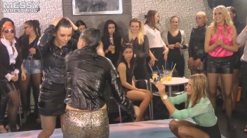 Messy Wrestling: Sloppy, Shiny, And Ready For A Dirty Showdown! 2 Audience Fights!!! Screencap 11 on www.sinx.com