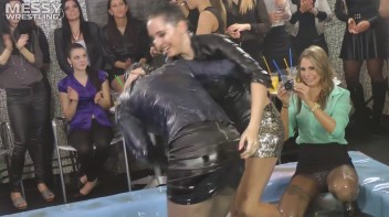 Messy Wrestling: Sloppy, Shiny, And Ready For A Dirty Showdown! 2 Audience Fights!!! Screencap 18 on www.sinx.com