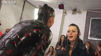 Messy Wrestling: Sloppy, Shiny, And Ready For A Dirty Showdown! 2 Audience Fights!!! Screencap 23 on www.sinx.com