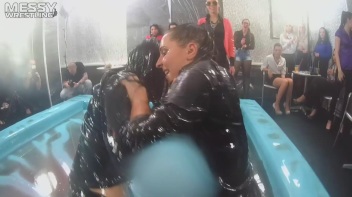 Messy Wrestling: Sloppy, Shiny, And Ready For A Dirty Showdown! 2 Audience Fights!!! Screencap 45 on www.sinx.com