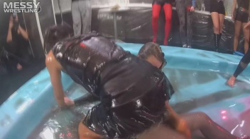 Messy Wrestling: Sloppy, Shiny, And Ready For A Dirty Showdown! 2 Audience Fights!!! Screencap 62 on www.sinx.com