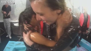 Messy Wrestling: Sloppy, Shiny, And Ready For A Dirty Showdown! 2 Audience Fights!!! Screencap 63 on www.sinx.com