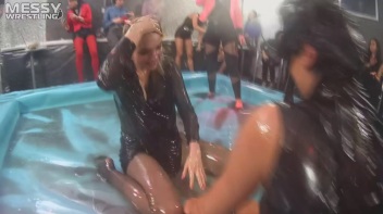 Messy Wrestling: Sloppy, Shiny, And Ready For A Dirty Showdown! 2 Audience Fights!!! Screencap 69 on www.sinx.com