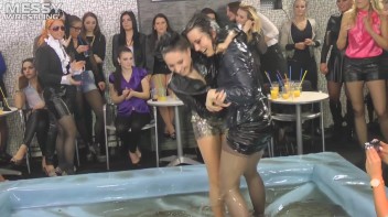 Messy Wrestling: Sloppy, Shiny, And Ready For A Dirty Showdown! 2 Audience Fights!!! Screencap 8 on www.sinx.com