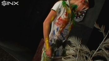 Wet And Messy Paint Play With Sexy Blonde Screencap 51 on www.sinx.com