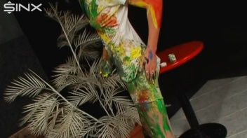 Wet And Messy Paint Play With Sexy Blonde Screencap 61 on www.sinx.com