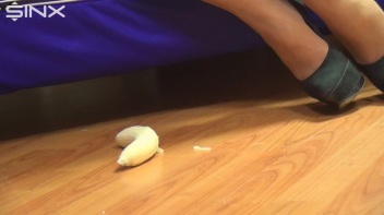 Pantyhose Banana Trampling For Raven Haired Minx Screencap 13 on www.sinx.com