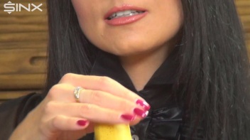 Pantyhose Banana Trampling For Raven Haired Minx Screencap 1 on www.sinx.com