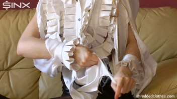 Clothes Ripping And Cutting For Blonde Screencap 27 on www.sinx.com