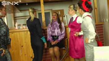 Business women get covered in cake Screencap 4 on www.sinx.com