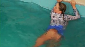 Satin Clad Cuties Hop In The Pool Screencap 78 on www.sinx.com