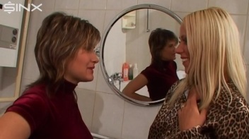 Clothed Ladies Wash Hair In Bath Together Screencap 1 on www.sinx.com