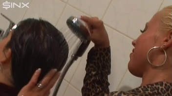 Clothed Ladies Wash Hair In Bath Together Screencap 58 on www.sinx.com