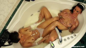 Fully Clothed Eurobabe Milk Bath Screencap 111 on www.sinx.com