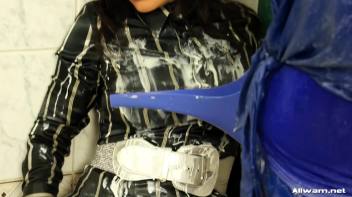 Fully Clothed Eurobabe Milk Bath Screencap 51 on www.sinx.com