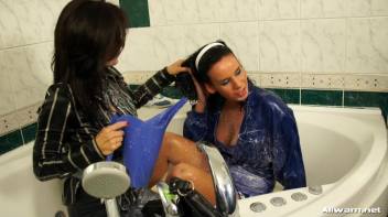 Fully Clothed Eurobabe Milk Bath Screencap 83 on www.sinx.com