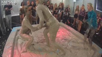 Messy Wrestling: Dirty Up Those Denim Shorts In The Mud! Screencap 26 on www.sinx.com