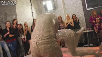 Messy Wrestling: Dirty Up Those Denim Shorts In The Mud! Screencap 29 on www.sinx.com